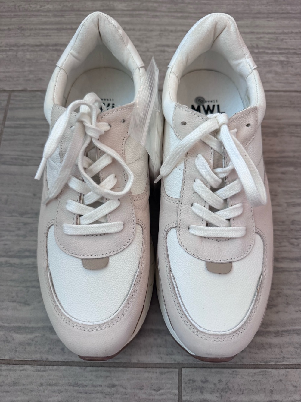 Madewell cream  and White Retro Runner Sneakers - Picture 9 of 10